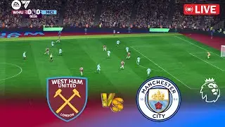 🔴 LIVE : West Ham vs Manchester City - English Premier League 24/25 | Stream PES 21 Game Simulation