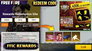 FREE FIRE FFIC REDEEM CODE | FIRE FIRE EVENT | FFIC LIVE WATCHING MILESTONE REWARDS | FFIC REWARDS