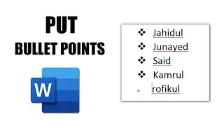 How to put bullet points in word doc