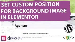 How to Set Custom Position of Background Image in Elementor WordPress |  X & Y Positions