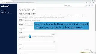 How to create or delete an E mail Autoresponder with CloudSpace