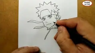 VERY EASY , How to draw naruto , manga from japan / learn drawing academy