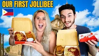 Trying PHILIPPINES ICONIC JOLLIBEE for the FIRST Time! (Manila)