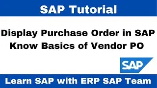 Display Purchase Order History IN SAP I View Purchase Order IN SAP I Basics of Purchase Order in SAP