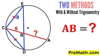 Can you find the length AB? | (Two Methods) | #math #maths #geometry