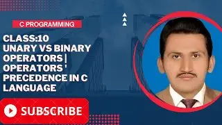 Unary Vs Binary Operators| Operator Precedence in Urdu|10th Class Computer Science| New Book Unit 2