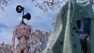 Cartoon Cat & Siren Head Found in the Jungle 