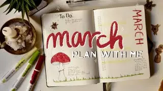 Plan with me for MARCH 2022 • Set Up • Cottagecore Theme