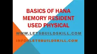 BAsics of HANA memory Resident_Used_Physical | HANA Memory | SAP Hana Memory | #letsbuildskill | SAP