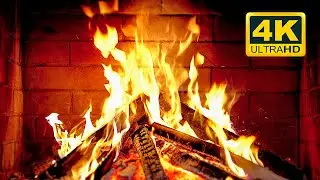 🔥 Cozy Fireplace 4K (12 HOURS). Fireplace with Crackling Fire Sounds. Crackling Fireplace 4K