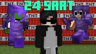 24 Saat Boyunca Minecraft SMP Oynadık..