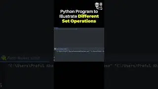 Python Program to Illustrate Different Set Operations 🐍😮 #pythonprojects