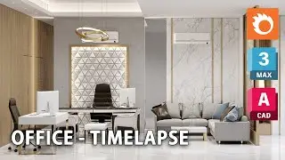 12 Office Design - Timelapse - 3ds max #timelapse #3ds_max_timelapse #3dsmaxtutorial