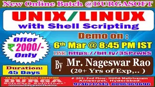 UNIX/LINUX Online Training @ DURGASOFT