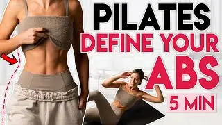 DEFINE YOUR ABS with PILATES 🔥 Tight & Toned Abs | 5 min Workout