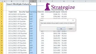 Insert multiple columns using Excel VBA