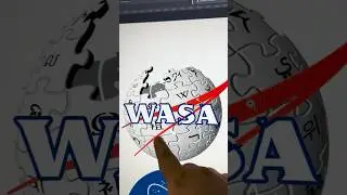 Combining the Wikipedia and Nasa logos! #logos #logodesign #redesign #mashup #procreate #shorts