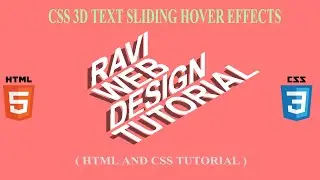 CSS 3D Text Sliding  Hover Effect | 3D Text  Hover Effects Using html and css