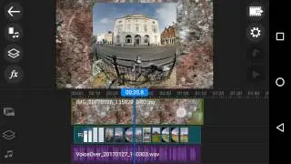 PowerDirector Android App 10 Fisheye timeline example