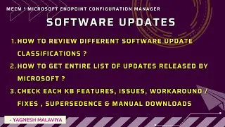 SOFTWARE UPDATE CLASSIFICATION, GET ENTIRE LIST OF UPDATES, FEATURES, WORKAROUNDS / FIXES