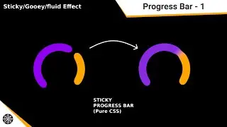 HOW TO CREATE STICKY/GOOEY/FLUID PROGRESS BAR | SVG FILTER | COOL CSS ANIMATION | HTML