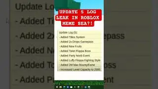 UPDATE 5 UPDATE LOG LEAKED in ROBLOX MEME SEA?! #roblox #shorts