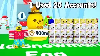 How Many Huge Pets Can I Hatch Using 20 Accounts? - Pet Simulator X Roblox