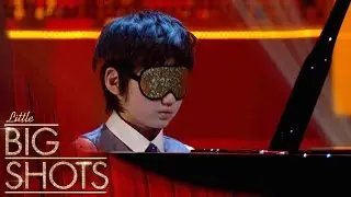 8yr old plays piano BLINDFOLDED | Little Big Shots