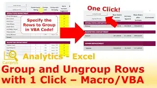 Group and Ungroup Specific Rows with Macro - One Click!