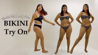 Curvy Bikini Try On | Bikini Top - Timeless Black and White Dot