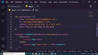 Node.js Send Email Through Gmail Using NodeMailer Library Full Project For Beginners