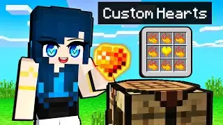 Playing with CUSTOM HEARTS in Minecraft!