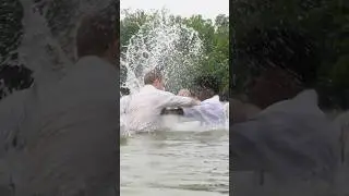 Kyokushin Karate Kumite (Sparring) in the Lake #karate #training #shorts #short #martialarts