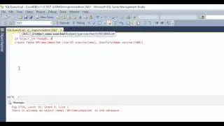 MSSQL -  Fix Error -  There is already an object named '#' in the database