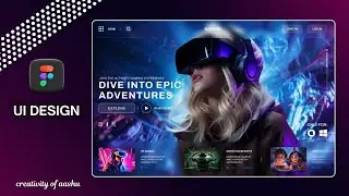 🚀 3D Gaming Website Design @Figma  🔥 Figma UI Design Tutorial For Beginners