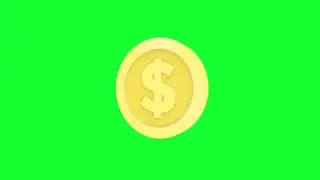 Dollar Coin Green Screen Video - Stock Video Footage - No Copyright Animated Videos