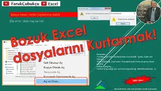 Excel Bozuk Dosyaların Kurtarılması