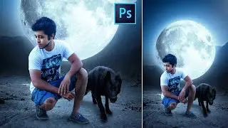 Moon Photo Manipulation tutorial - Photoshop tutorial