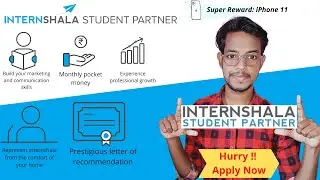 ISP 26 Internshala Student Partner Program Launched !!! Apply Now and Win Cash Rewards & Certificate