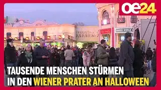 Tausende Menschen stürmen in den Wiener Prater an Halloween
