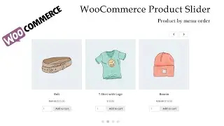 WooCommerce Product Slider - Product by menu order