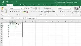 How to separate positive and negative numbers in Excel