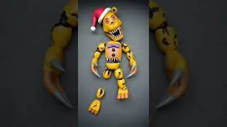 Фнаф - Фредбер / Кошмарный Фредбер Fnaf World - из пластилина 