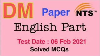 DM Drawing Master NTS Test Paper 2021 English mcqs Part Solved MCQs for Exam and Test
