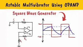 ASTABLE MULTIVIBRATOR using Opamp | Working of astable multivibrator using Opamp