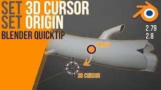 set 3d Cursor & Origin | Blender 2.8 & 2.79 | Quicktip Tutorial