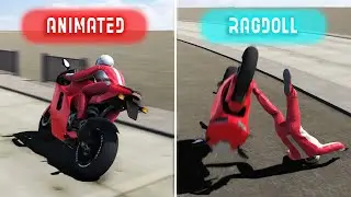 Active Ragdoll Simulation - Simple Motorcycle Physics [UNITY]