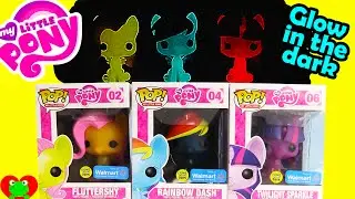 My Little Pony Glow In the Dark Funko Pop Fluttershy, Rainbow Dash, and Twilight Sparkle