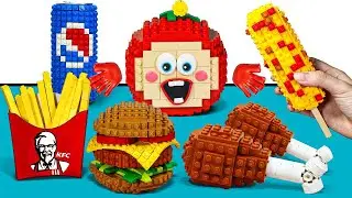 🔴 [LIVE] LEGO FOOD Compilation IRL: Fast Food, Dessert, Ice Cream | Lego Food Stopmotion