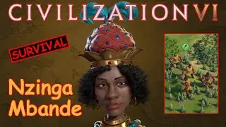 Civilization VI Survival #1: Nzinga Mbande / Kongo (Gottheit / Kontinente / Deutsch)